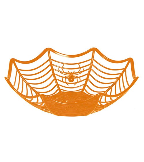 Spinnennetz-Plastikschale - orange - 27 x 8 cm