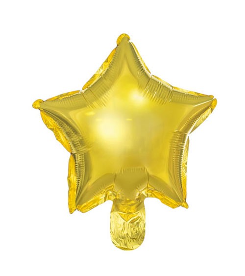 Kleine Folienballons "Stern" - gold - 25 cm - 25 Stück