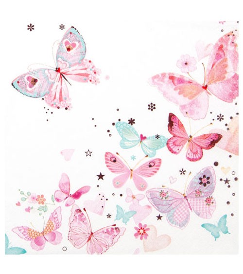 Servietten "Lovely Butterflies" - 20 Stück