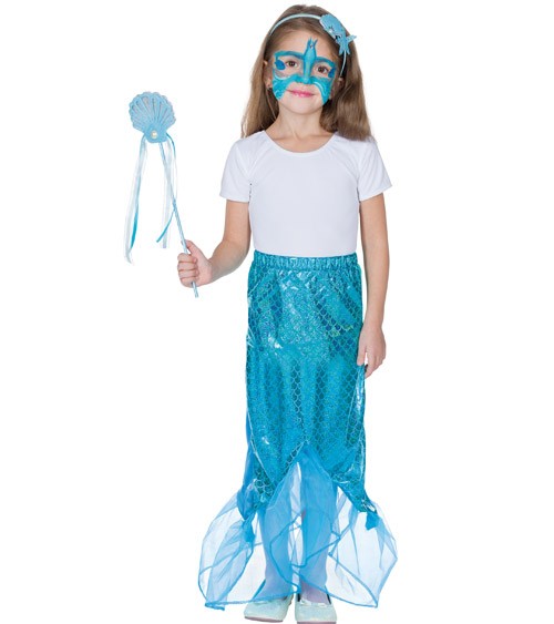Meerjungfrau-Kostüm-Set - blau - 3-teilig