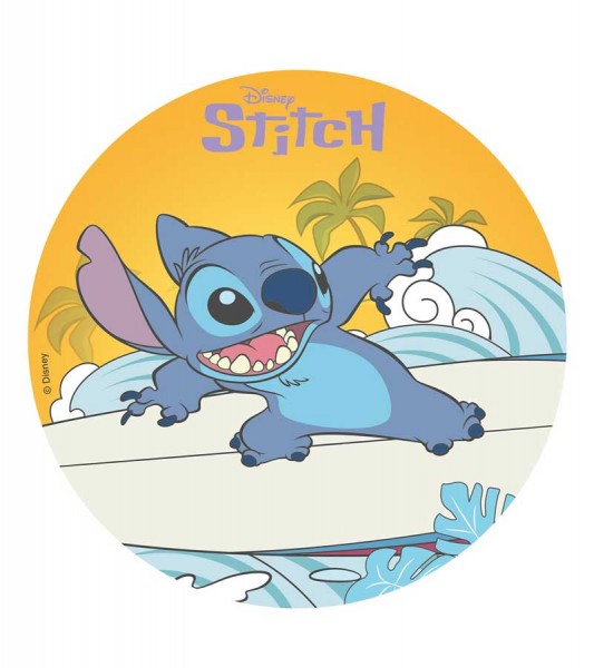 Essbarer Tortenaufleger "Stitch" - 20 cm