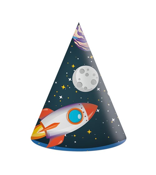 Partyhüte "Rocket Space" - 6 Stück