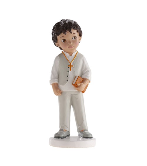 Deko-Figur "Kommunion" - Junge mit Bibel - 16 cm