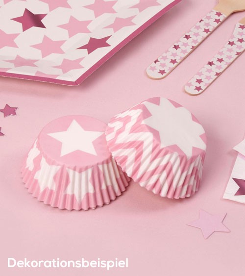 Cupcake-Förmchen "Little Star Pink" - 100 Stück