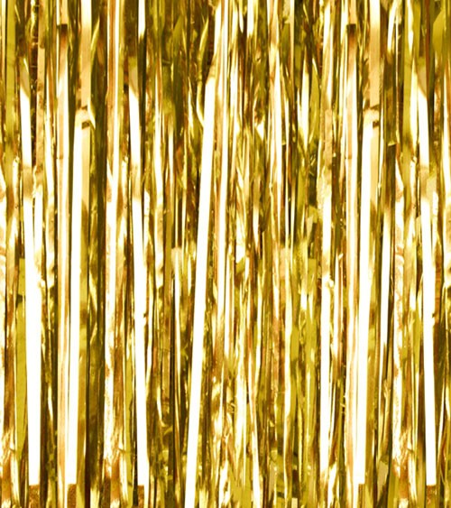 Glitzer-Vorhang - gold - 0,9 x 2,5 m