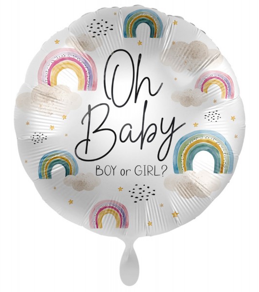Folienballon "Oh Baby" - Boy or Girl?" - 43 cm