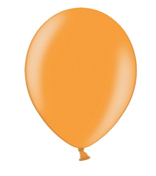Metallic-Luftballons - mandarinorange - 50 Stück