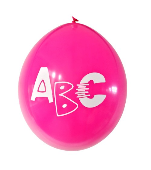 Luftballons "ABC" - pink - 10 Stück