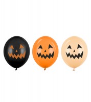 Luftballons-Set "Kürbisse" - schwarz, orange, mandarine - 50-teilig