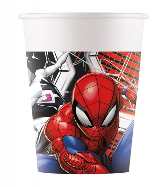 Pappbecher "Spiderman World of Webs" - 8 Stück