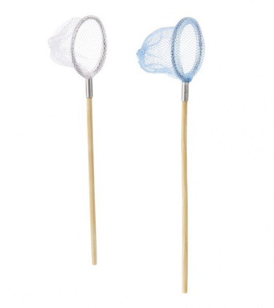 Kescher - weiß/ hellblau - 10,5 cm - 2 Stück