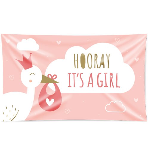 XXL-Flagge "Newborn Baby Girl" - 90 x 150 cm