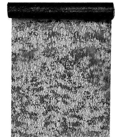 Tischläufer in Metallic-Netzoptik - schwarz - 28 cm x 5 m