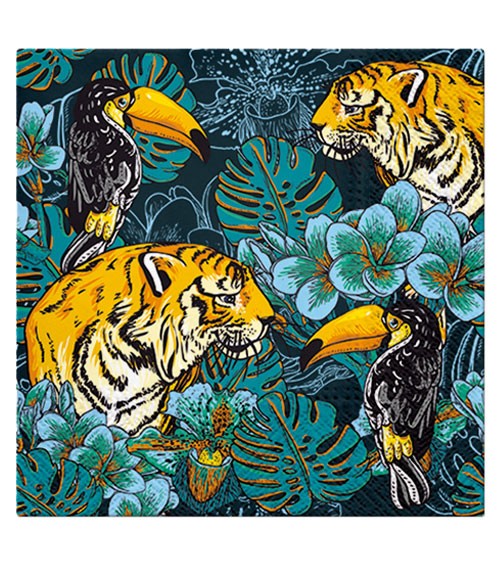 Servietten "Wild Nature" - Tiger & Tukan - 20 Stück