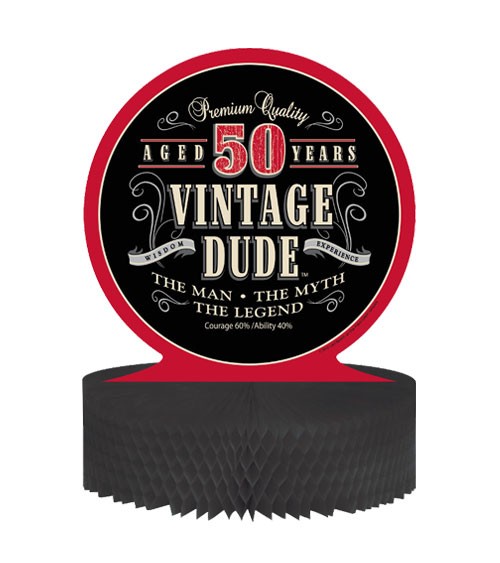 Wabenaufsteller "Vintage Dude - 50. Geburtstag"