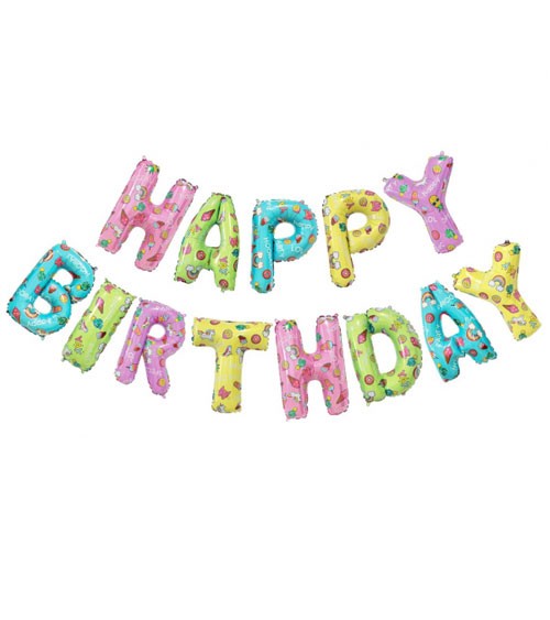 Folienballon-Set "Happy Birthday - Party Icons - 13-teilig