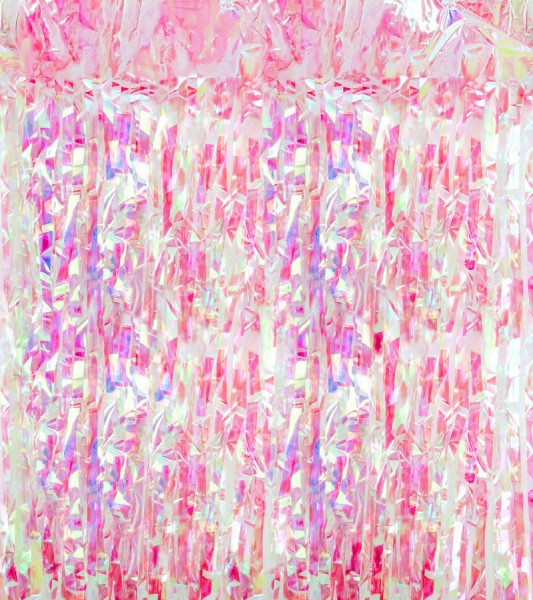 Fransen-Vorhang - pink irisierend - 1 x 2 m