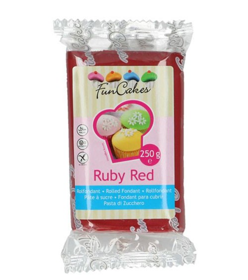 Funcakes Fondant - ruby red - 250 g