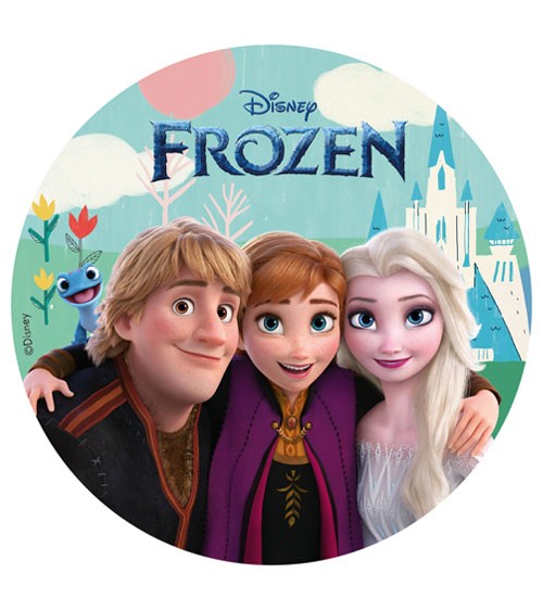 Essbarer Tortenaufleger "Frozen II" - ohne Zuckerzusatz - 20 cm