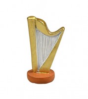 Mini Harfe aus Polyresin - 4 cm