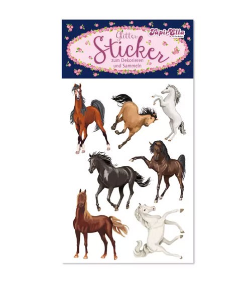 Glitter-Sticker "Pferdetraum" - 1 Bogen