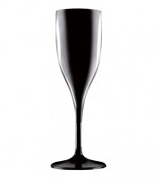 Sektglas aus Kunststoff - schwarz - 150 ml
