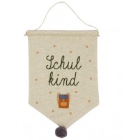 Wandbehang "Schulkind" - Ranzen - lachs - 22 x 32 cm