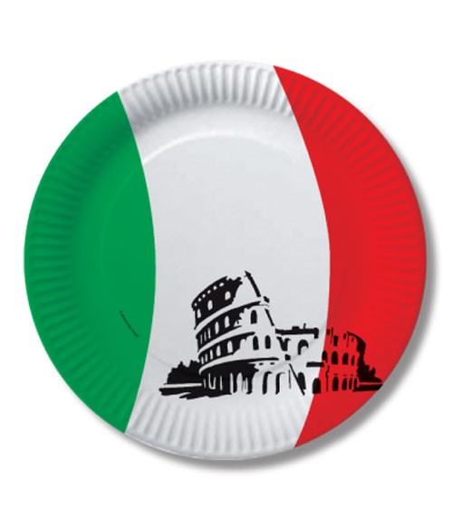 Pappteller "Italien" - 10 Stück