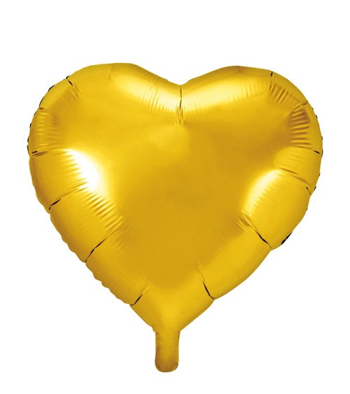Herz-Folienballon - gold - 61 cm