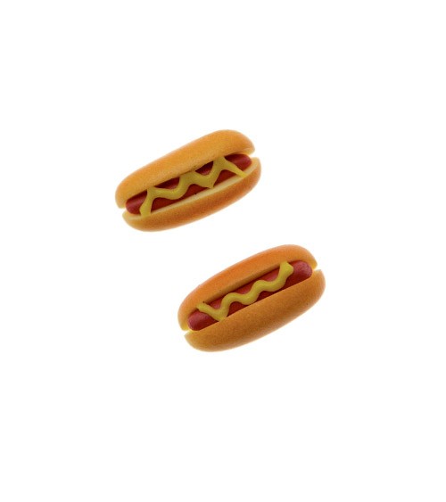 Miniatur Hot Dog - 2 cm - 2 Stück