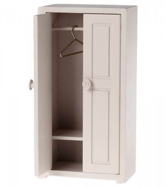 Kleiderschrank aus Holz - hellrosa - 7 x 14 x 4 cm