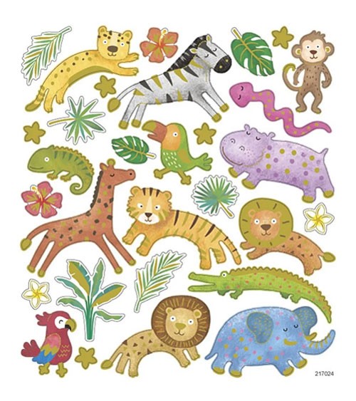 Sticker "Wilde Tiere" - 1 Bogen