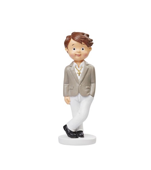 Kommunions-Figur Junge mit Kette - 9 cm