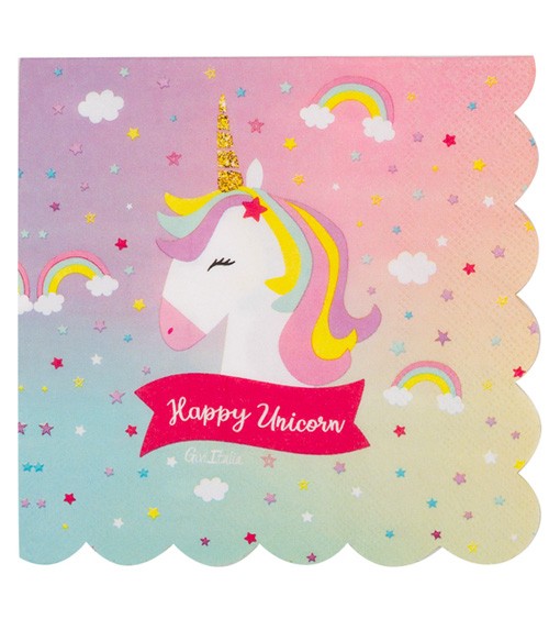 Servietten "Happy Unicorn" - 16 Stück