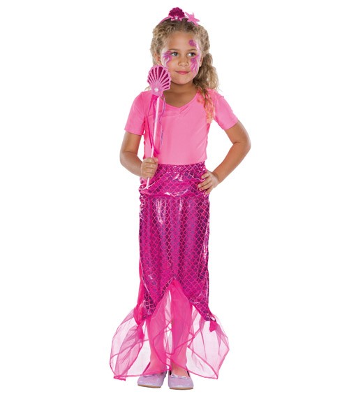 Meerjungfrau-Kostüm-Set - pink - 3-teilig