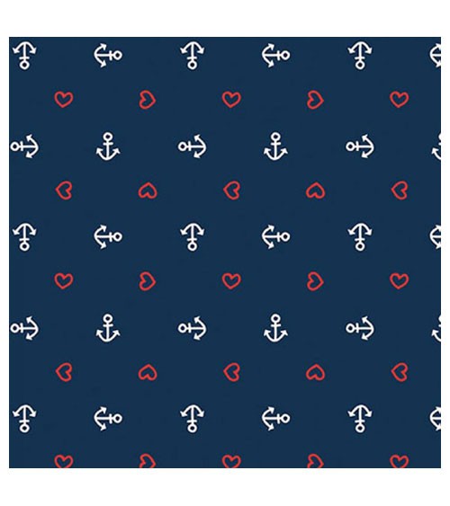 Servietten "Anchor Heart" - dunkelblau - 20 Stück