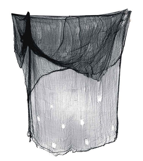Netztuch mit Löchern - schwarz - 200 x 500 cm