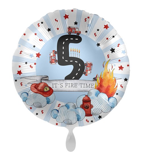 Folienballon "Happy Fire Engine" - 5. Geburtstag