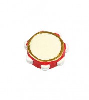 Mini Tambourin aus Polyresin - 2 cm