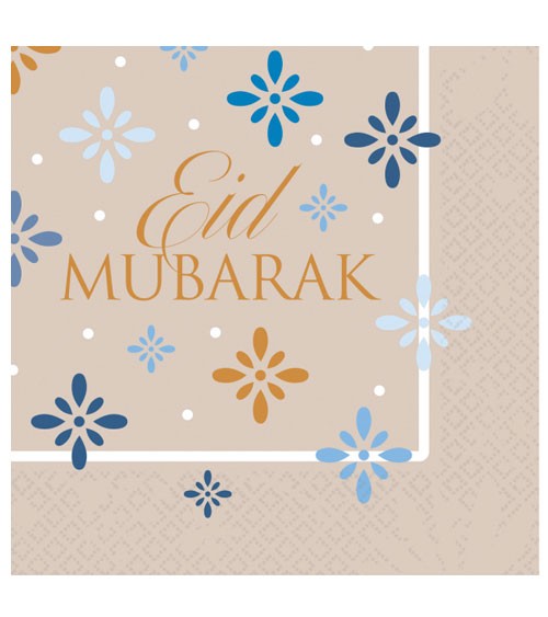 Servietten "Eid Mubarak" - 16 Stück