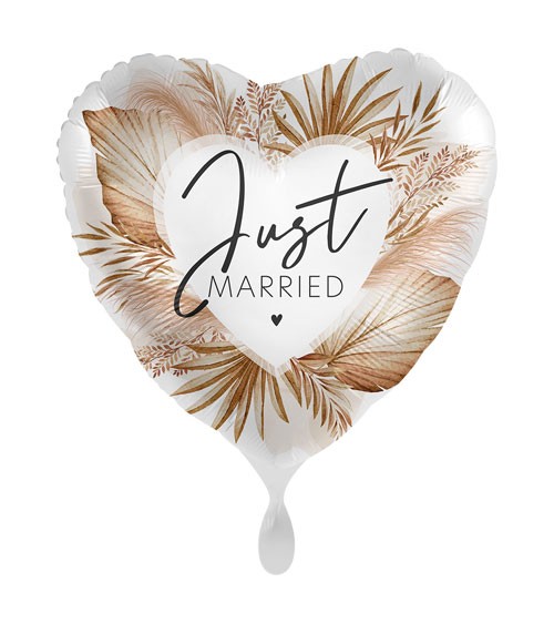 Herz-Folienballon "Boho Dream Just Married" - 43 cm
