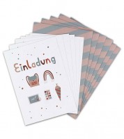 Schulkind-Einladungskarten-Set "Malkasten" - 6 Stück