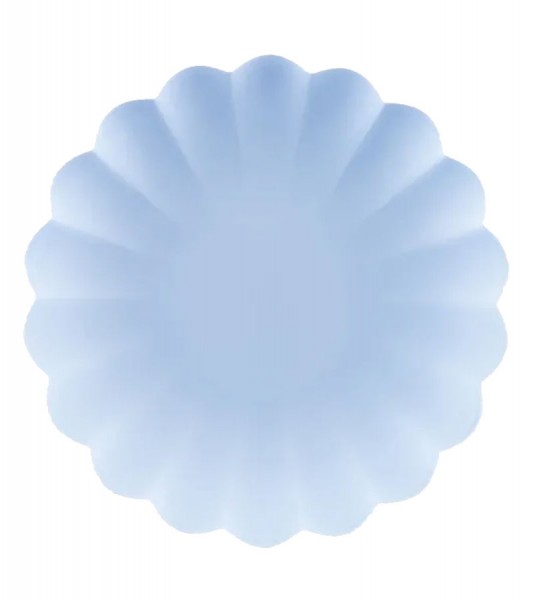 Teller aus Kunststoff - reusable - hellblau - 22 cm - 4 Stück