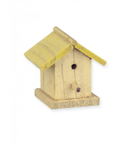Vogelhaus aus Naturholz - 2,5 x 2,5 cm