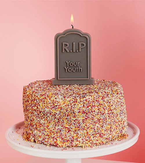 Kuchenkerze "RIP Youth" - 10 cm