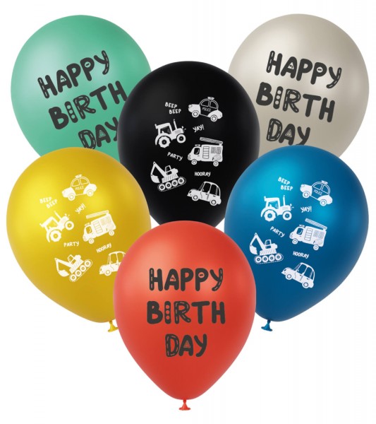 Luftballon-Set "Wacky Wheels" - 6-teilig