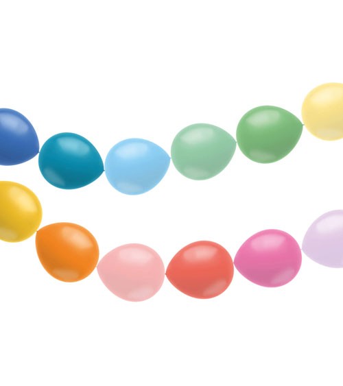 Kettenballons - Farbmix Rainbow - 12 Stück