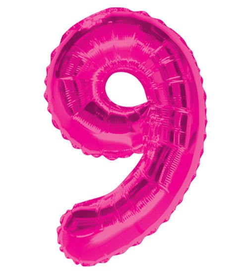 Supershape-Folienballon "9" - pink