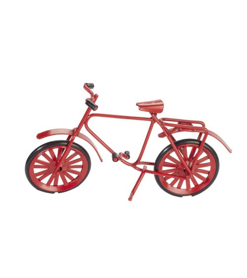 Kleines Fahrrad aus Metall - rot - 9 x 6 cm
