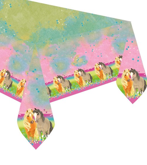 Kunststoff-Tischdecke "Pretty Pony" - 120 x 180 cm